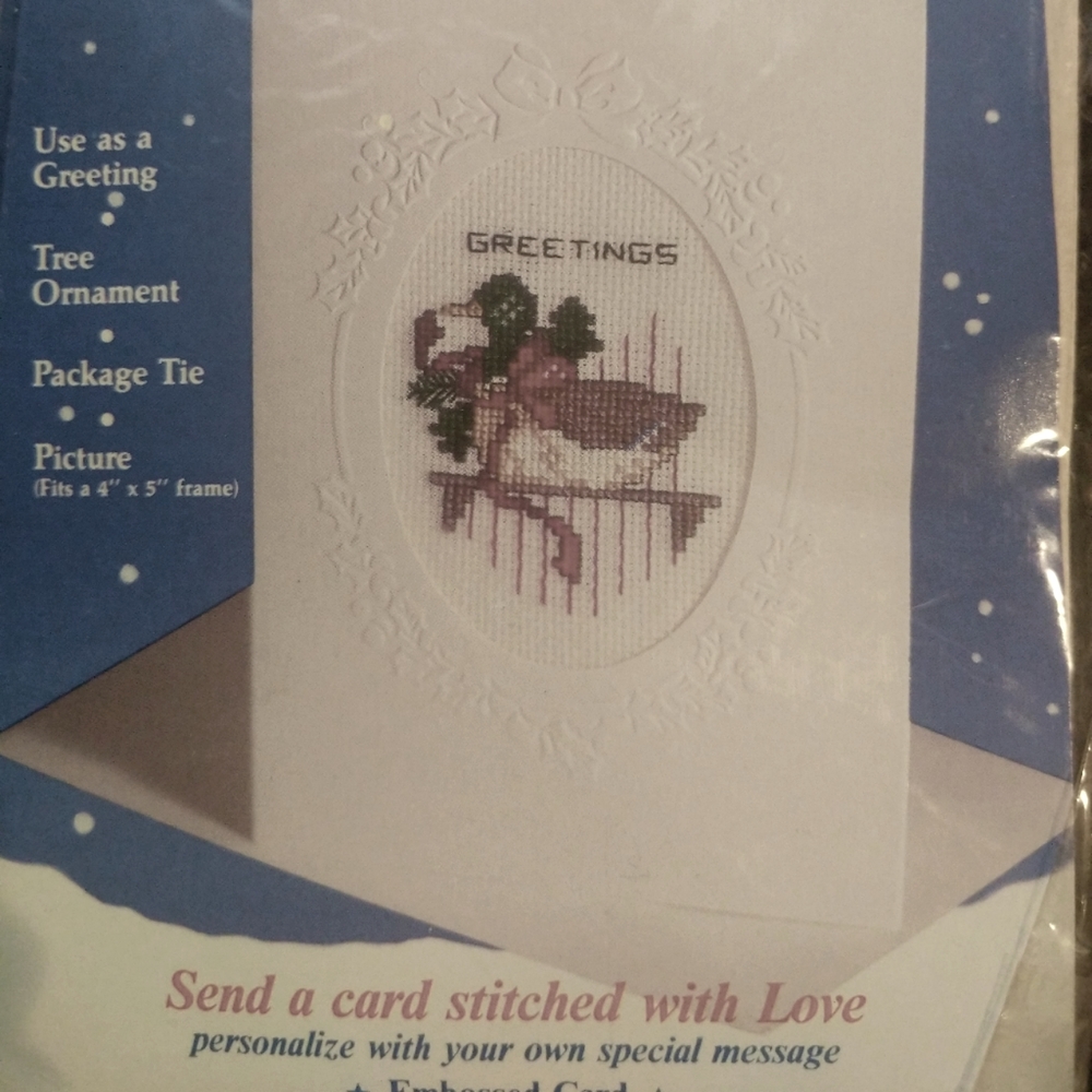 Titan Needlepoint Christmas Greetings Cross Stitch Card Kits DIY Gift